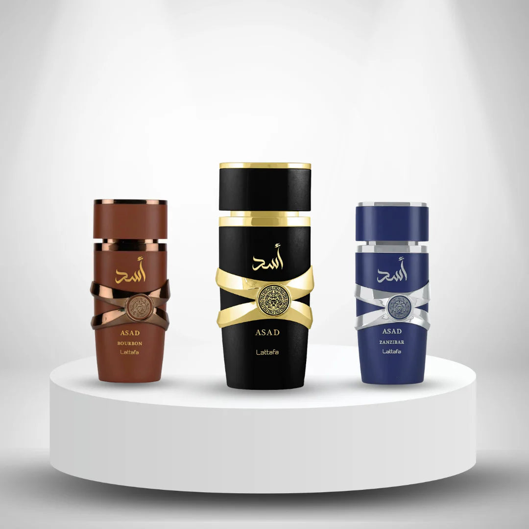 ✨ Combo Asad Lattafa + Asad Zanzibar + Asad Burbom ✨
