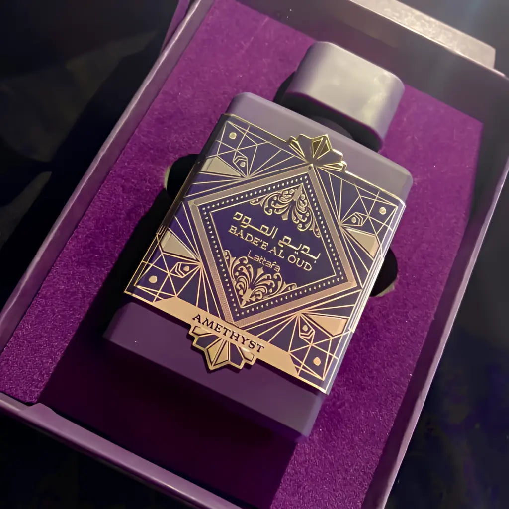 Lattafa Bade'e Al Oud Amethyst Eau De Parfum En Caja De Lujo
