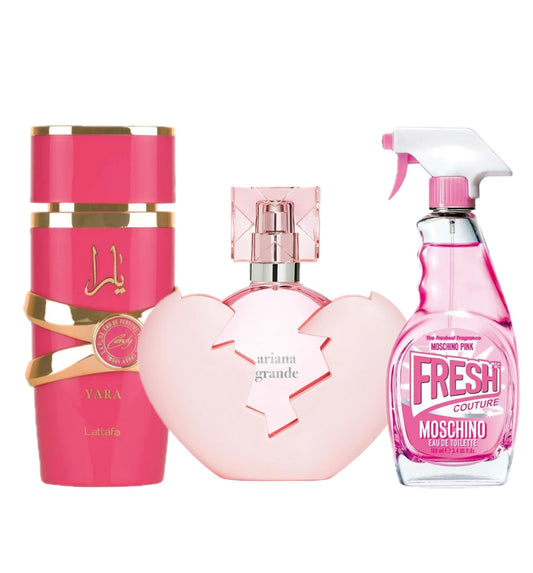 💖 Combo Especial: Yara Candy + Thank U, Next + Moschino Fresh