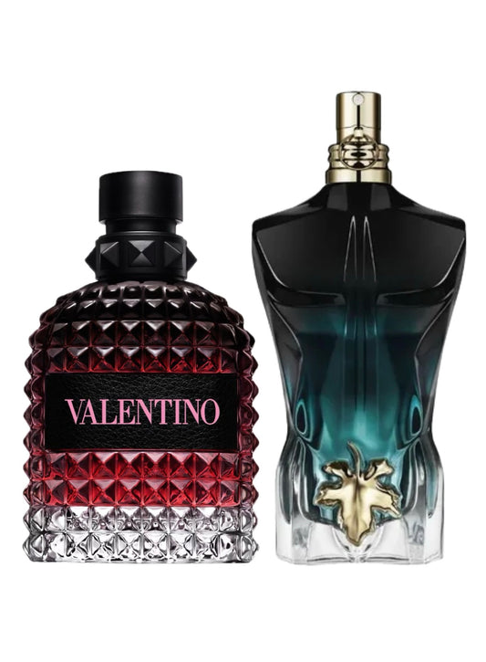 💪 Combo Masculino de Impacto: Valentino Uomo Born in Roma + Jean Paul Gaultier Le Beau Parfum